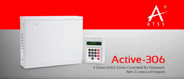 Active 306 - 4 Zone Alarm System With LCD Keypad-ATSS India